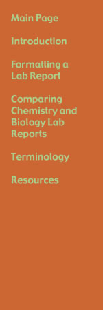 chemistry menu